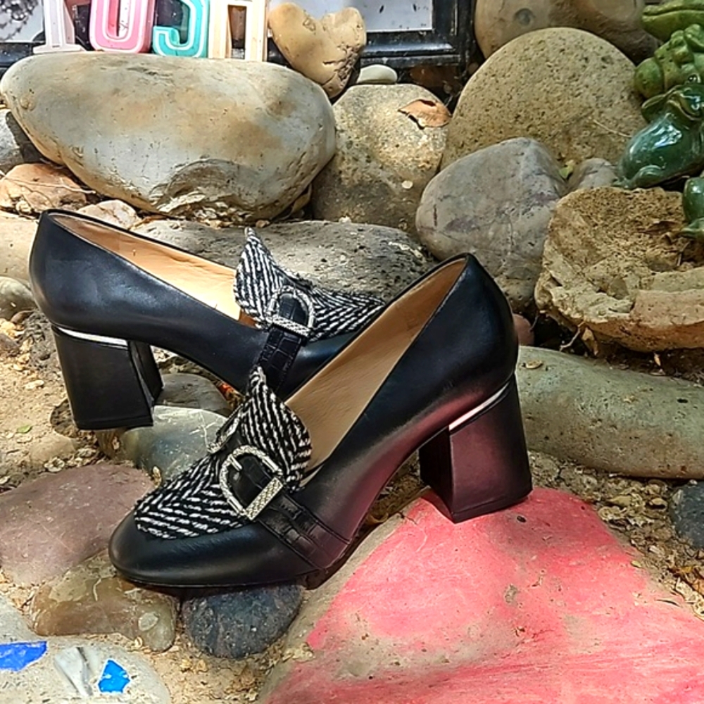 Antonio Melani leather Azlie moccasin pumps